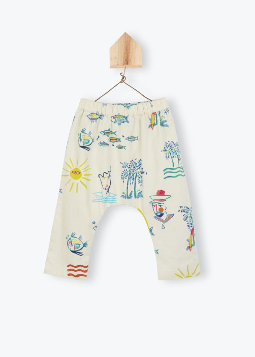 Beach Print Baby Trousers