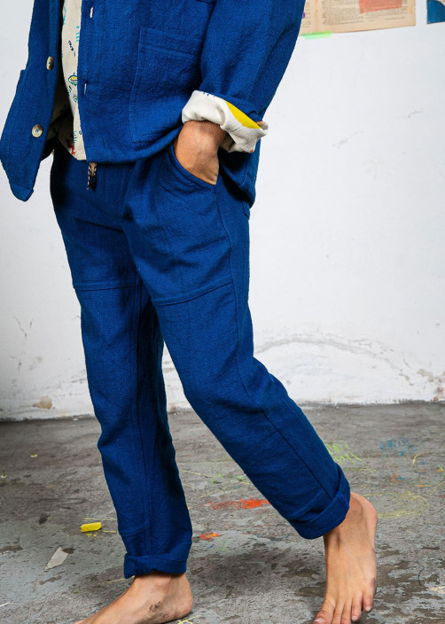 Cotton Textured Trousers