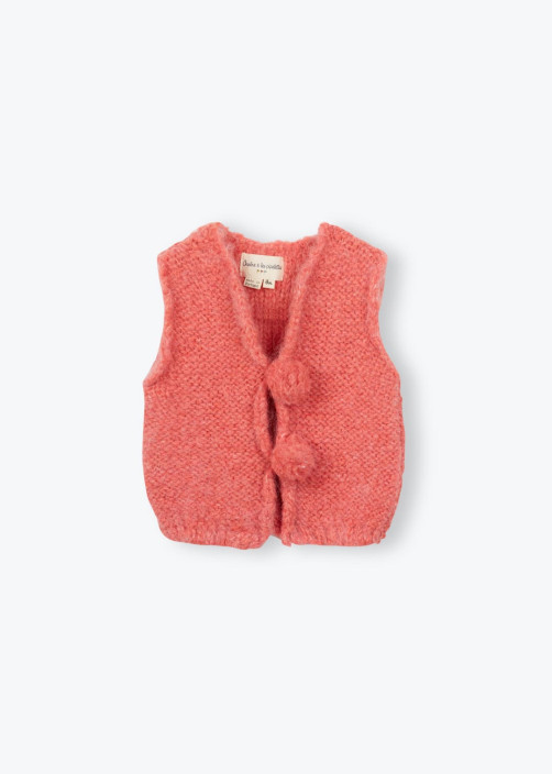 Gilet Bebe Tricot Point Mousse
