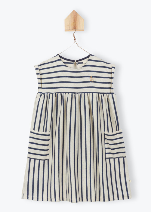 Organic Striped Girl Dress