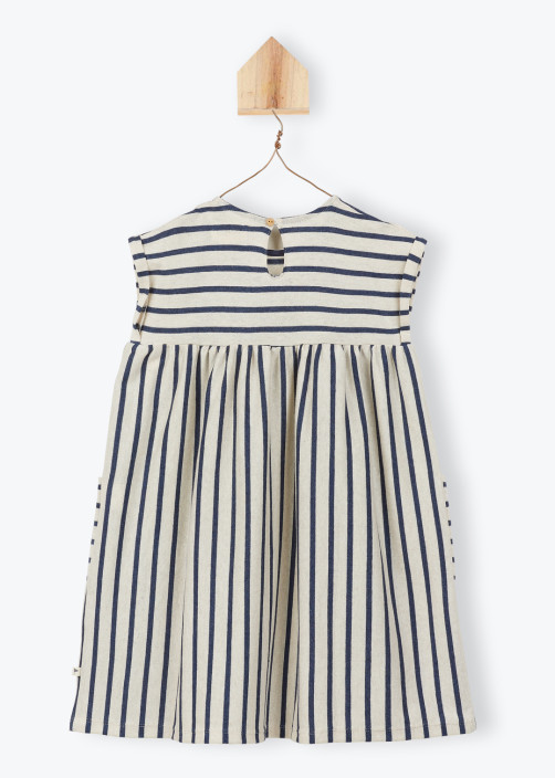 Organic Striped Girl Dress