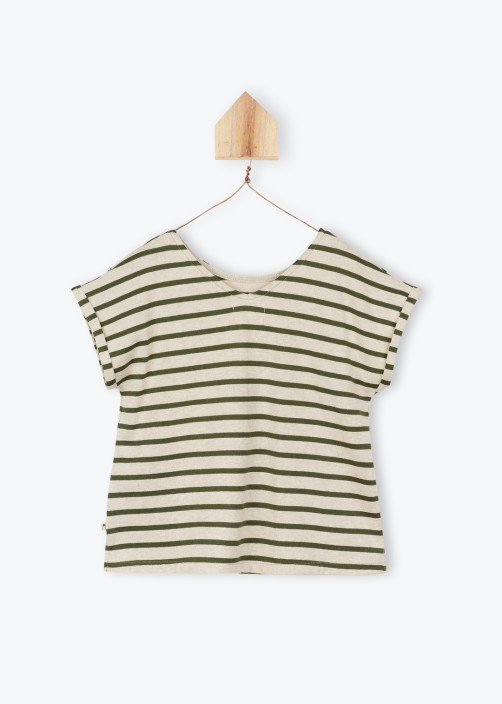 Organic Striped Girl T-shirt