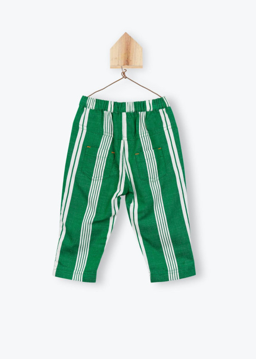 Green Striped Baby Trousers