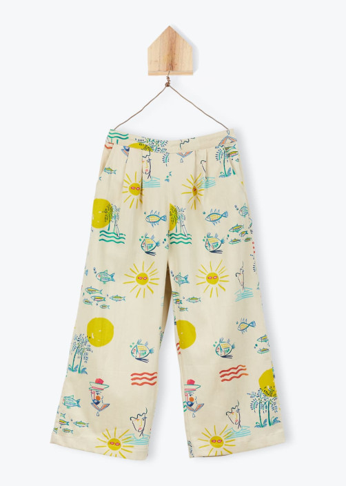 Beach Print Trousers