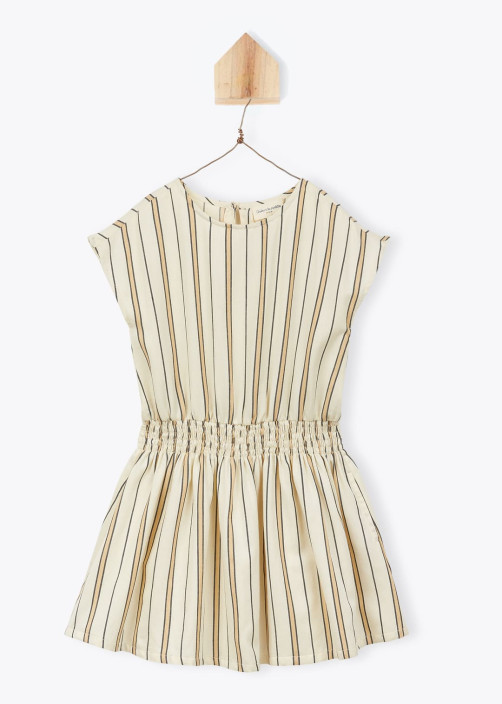 Girls' Cotton Striped Dress