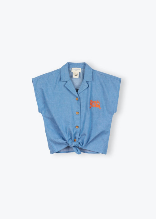 Knotted Blouse Chambray Gots