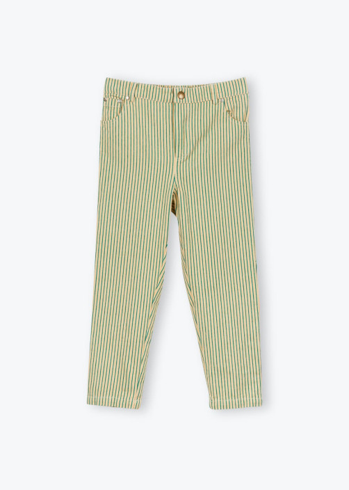 Striped Denim Pants
